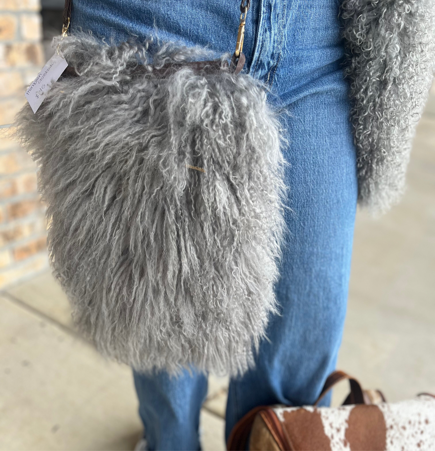Mongolian Fur Crossbody