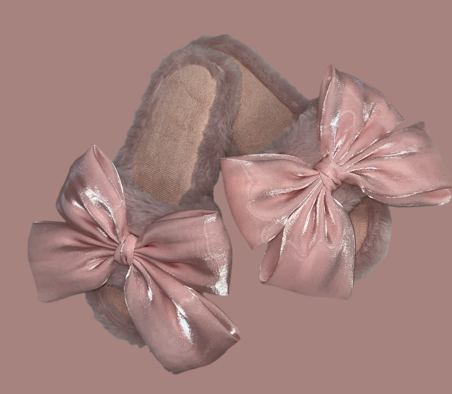 Pink Bow Slippers