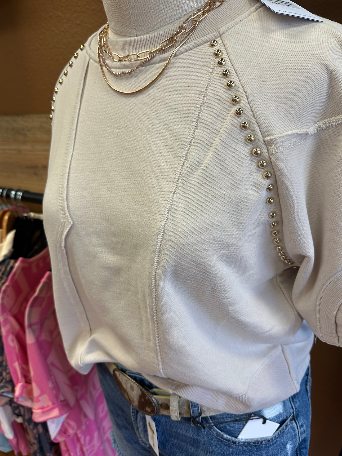 Gold Stud Beige-Ful