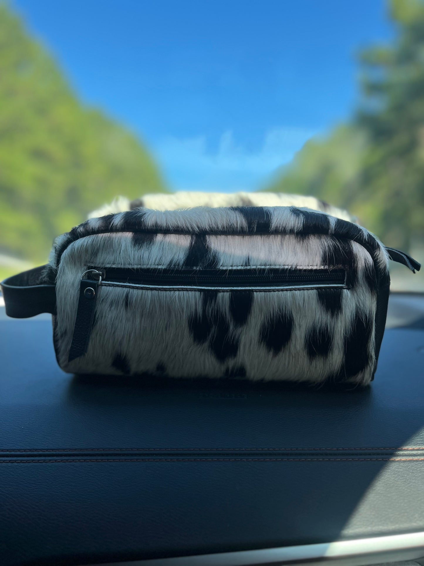 Cowhide Mini Toiletry Bag