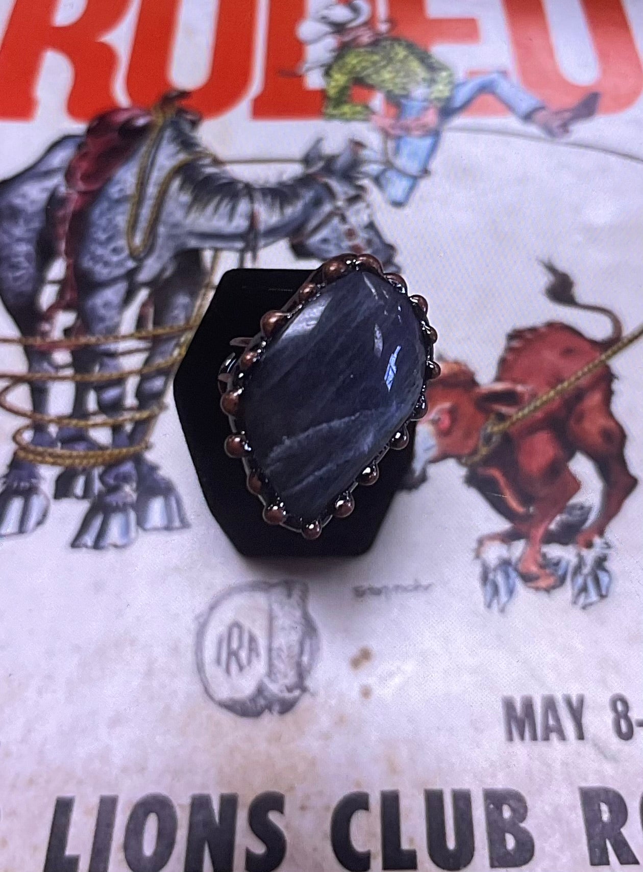 Labradorite Adjustable Statement Ring