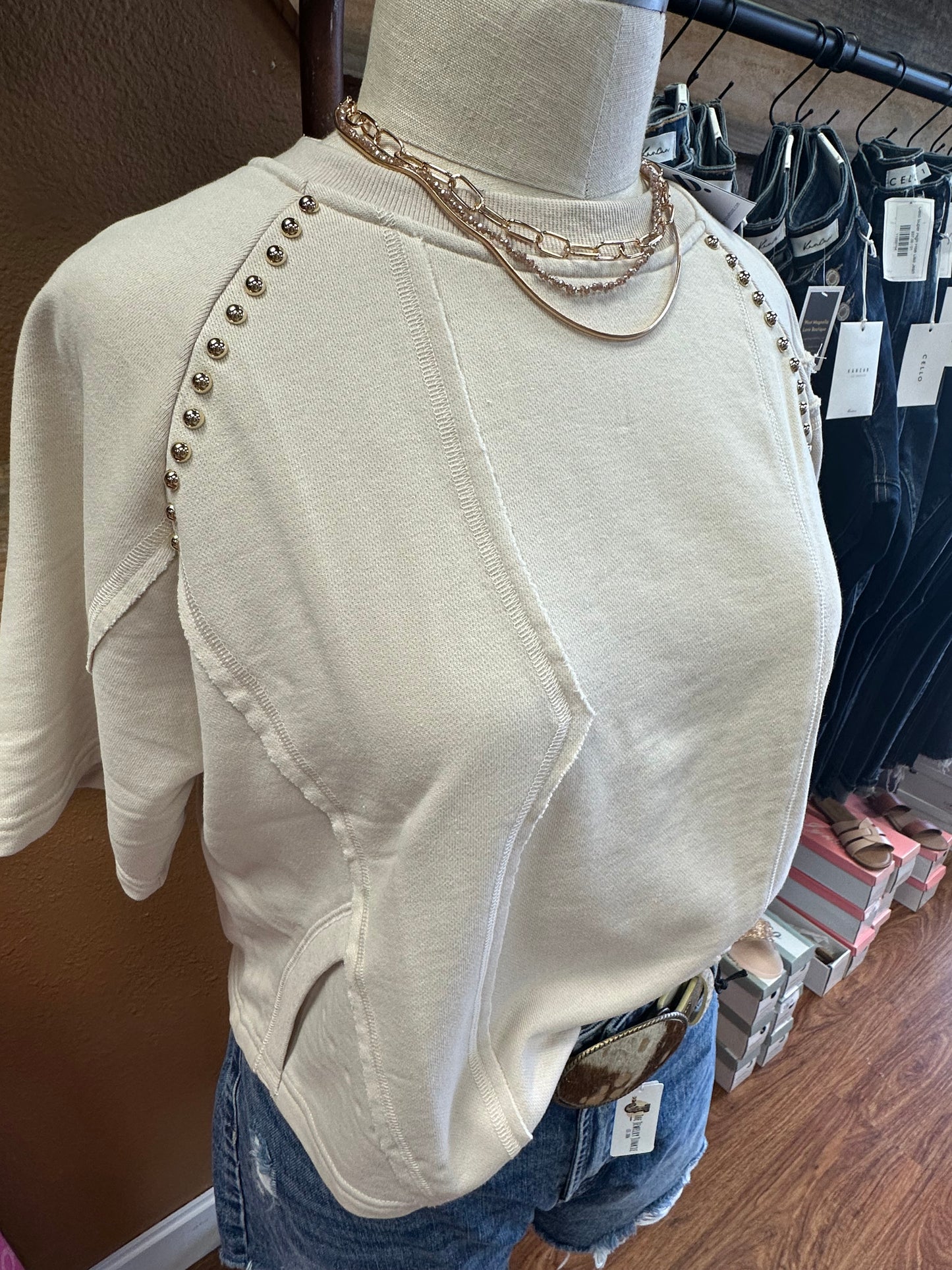 Gold Stud Beige-Ful
