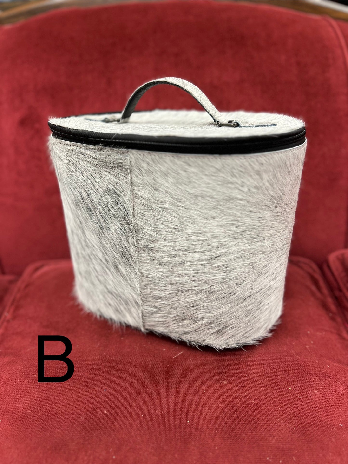 Large Cowhide Makeup Bag