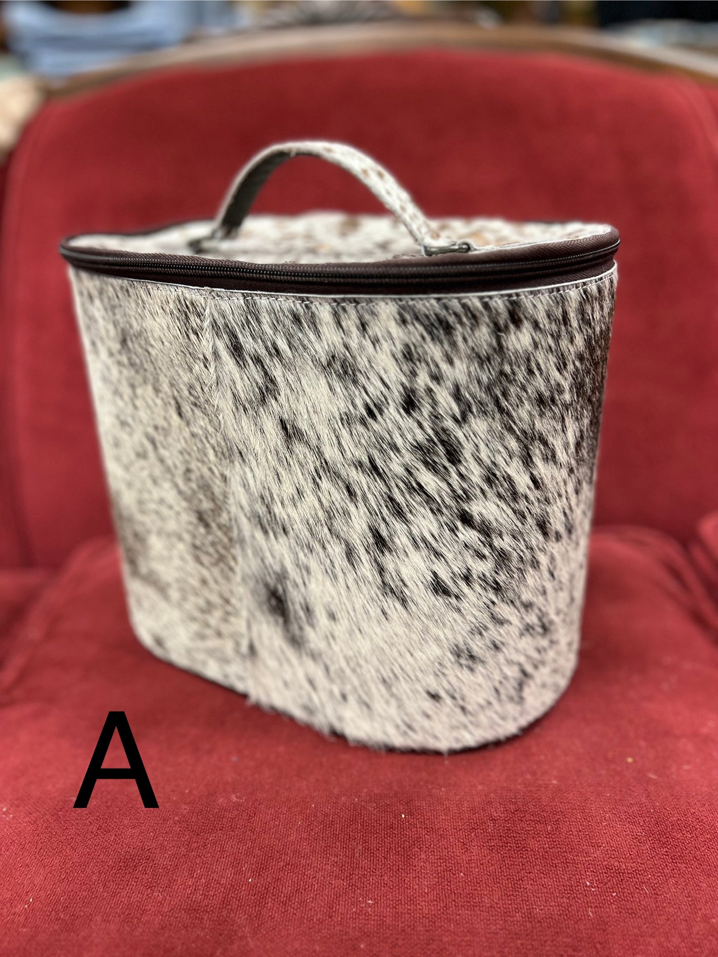 Large Cowhide Makeup Bag