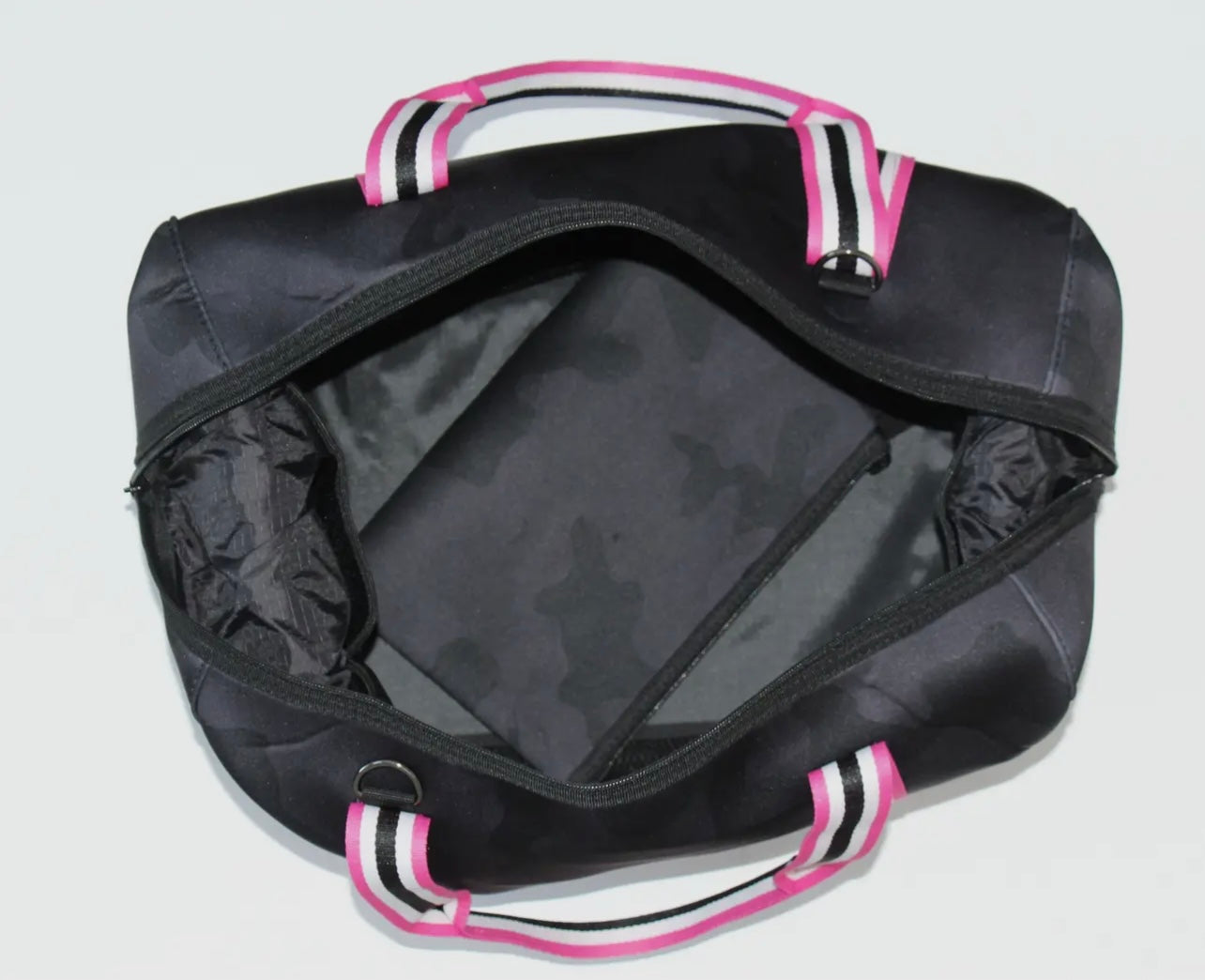 The Kylie Weekender Hollywood Black Camo W/Pink Straps