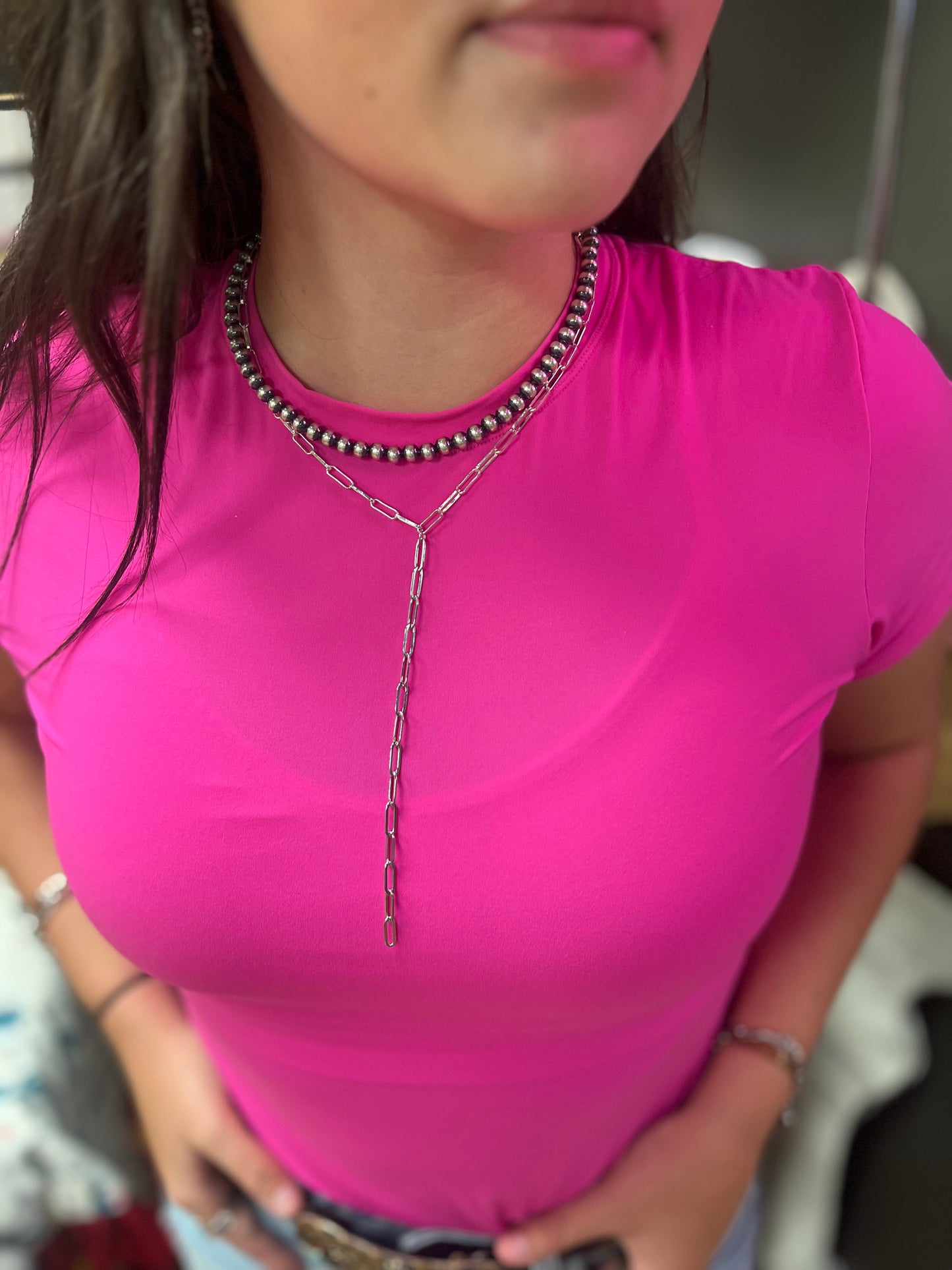 Paperclip Stacker Chain Lariat