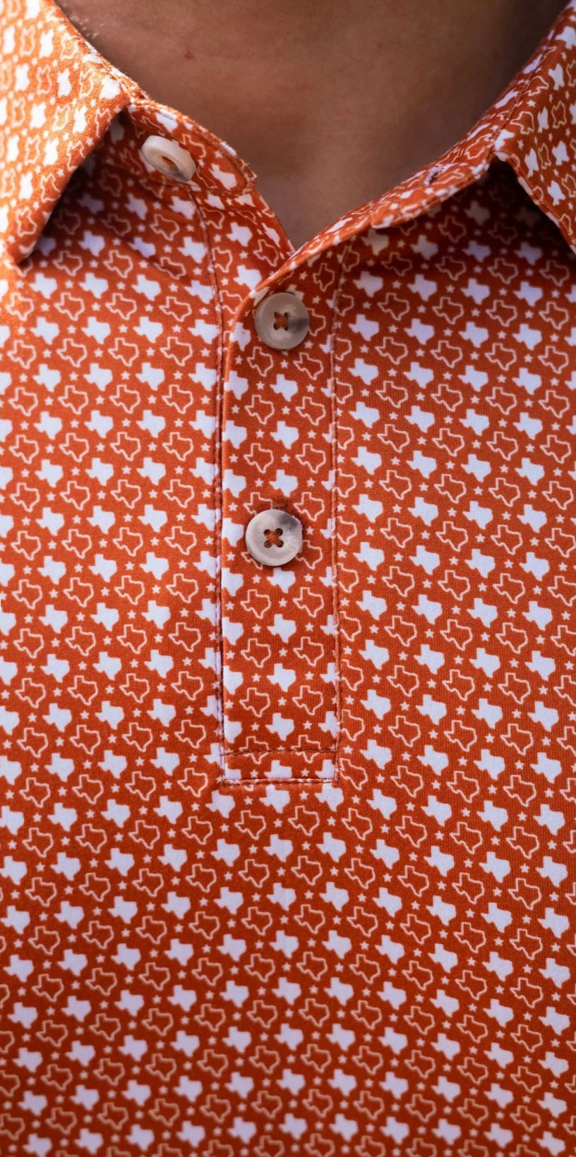 Performance Polo | Texas Orange & White | Burlebo 167