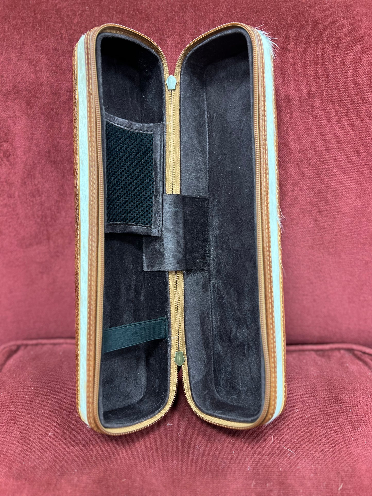 Hot Tools Case with Hair on Hide Cowhide & Tooled Leather