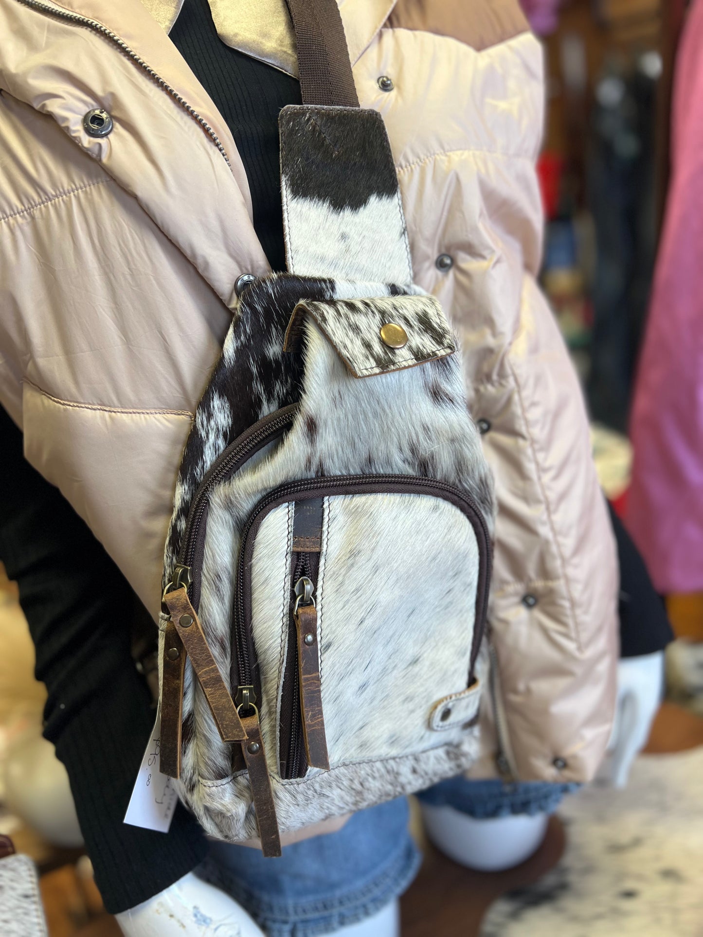 Cowhide Crossbody Bag