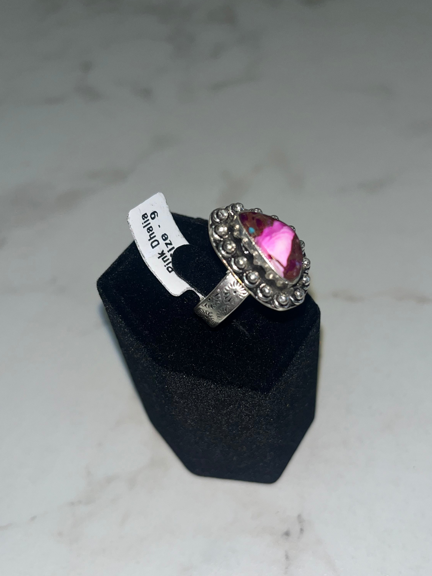 Pink Dahlia Ring