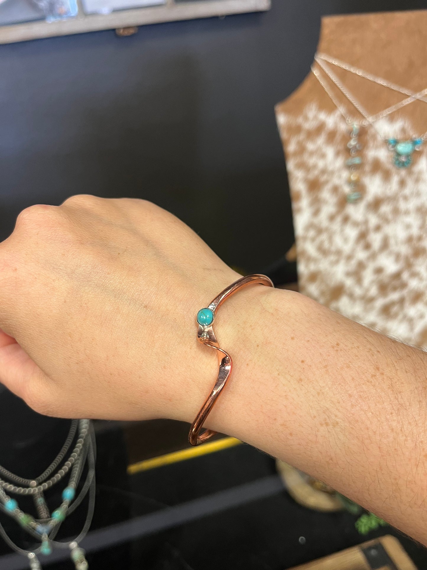 Kingman Copper Twist Cuff