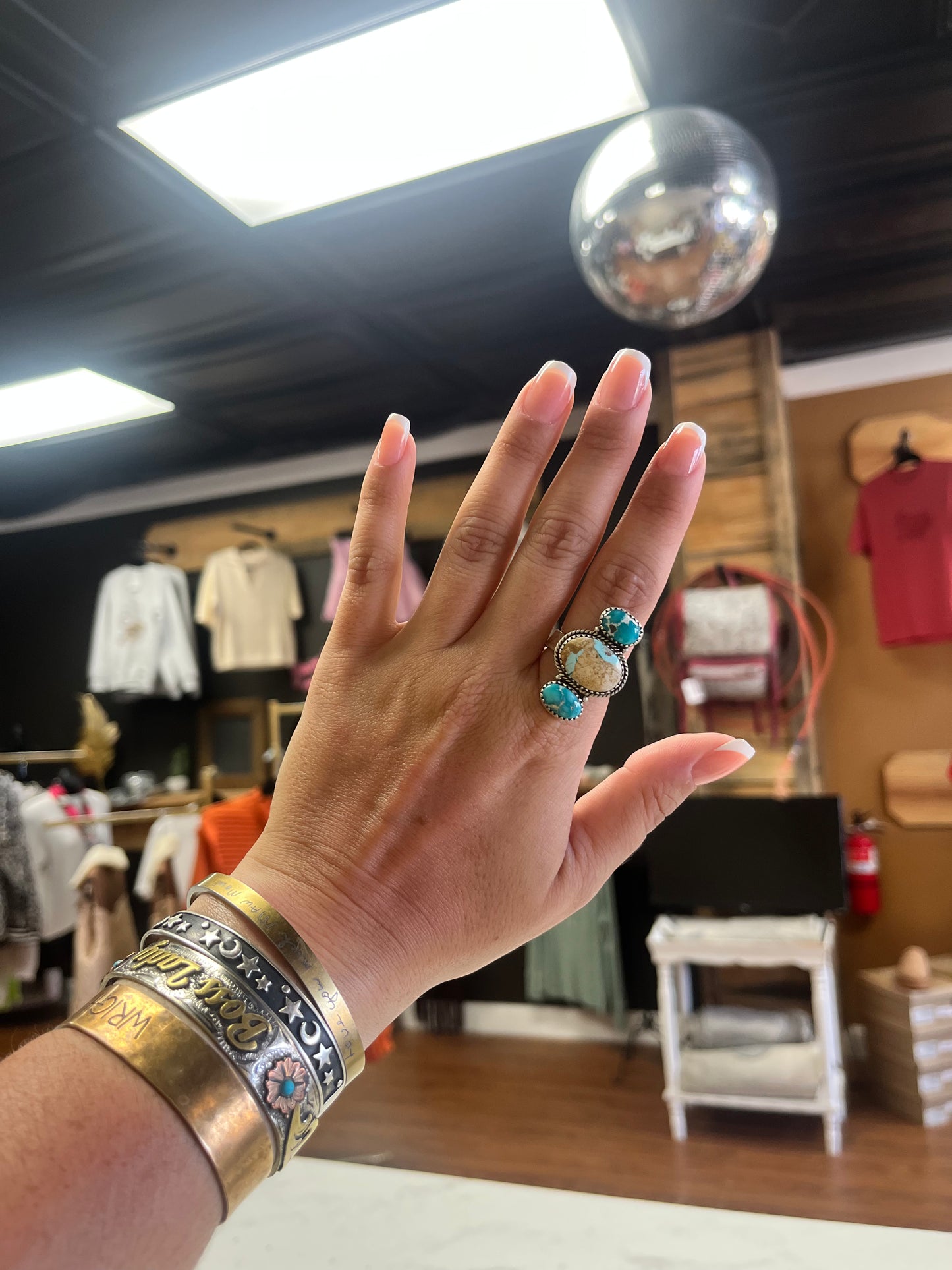 Triple Stone Adjustable Royston Ring
