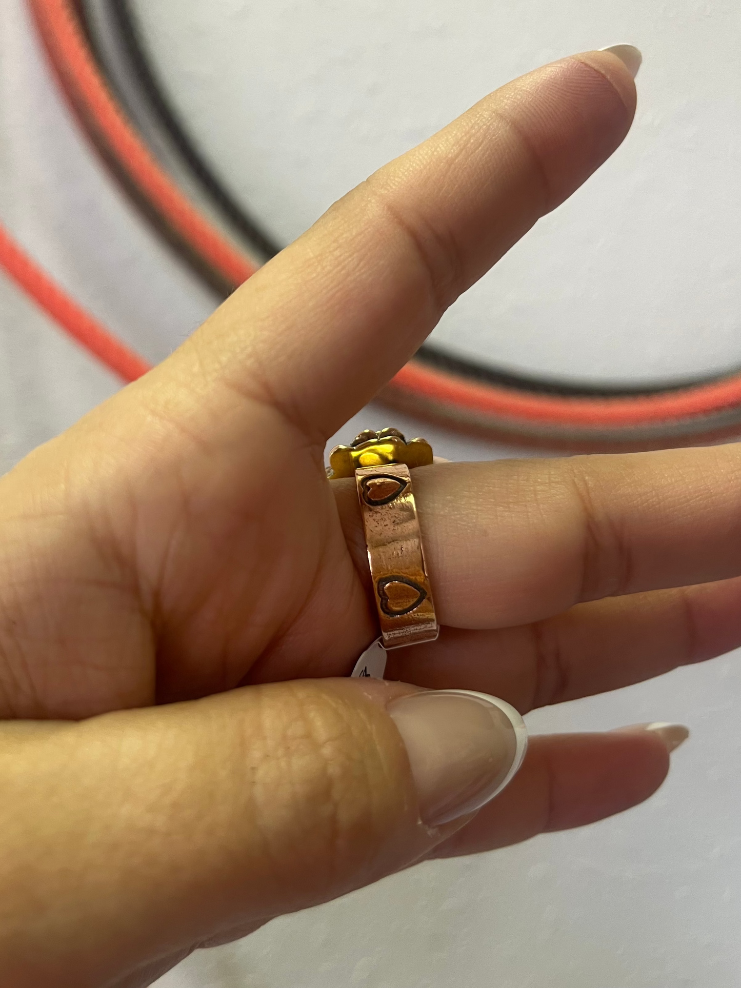 Copper & SG Adjustable Ring
