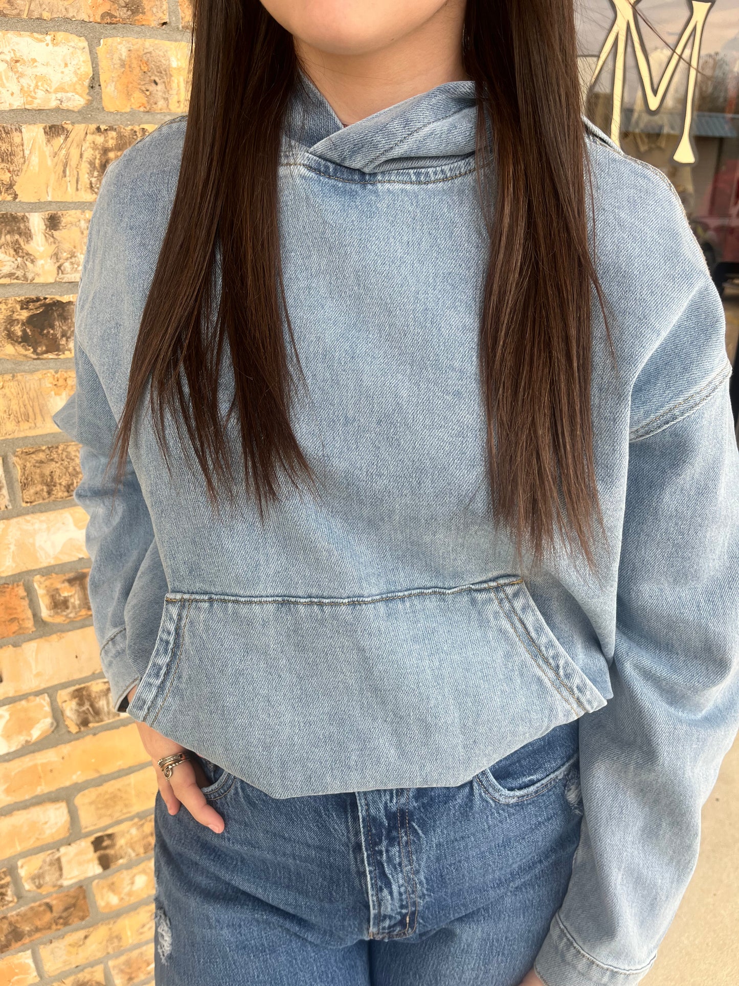 Blue Denim Pullover