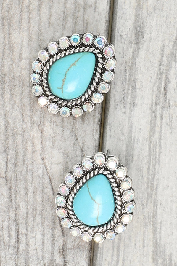 Turquoise Teardrop Earrings
