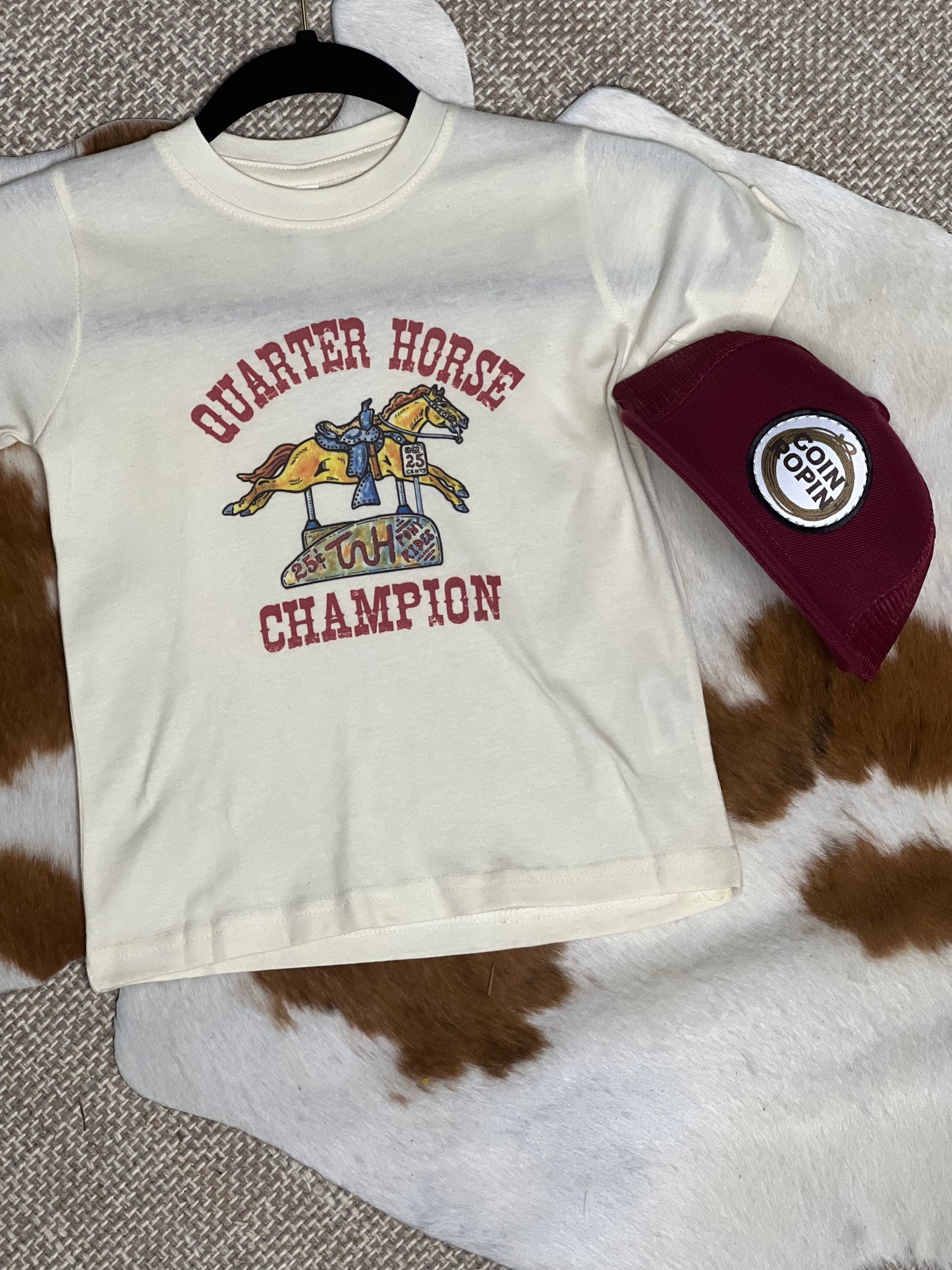 Youth Burgundy Goin Ropin Patch Hat
