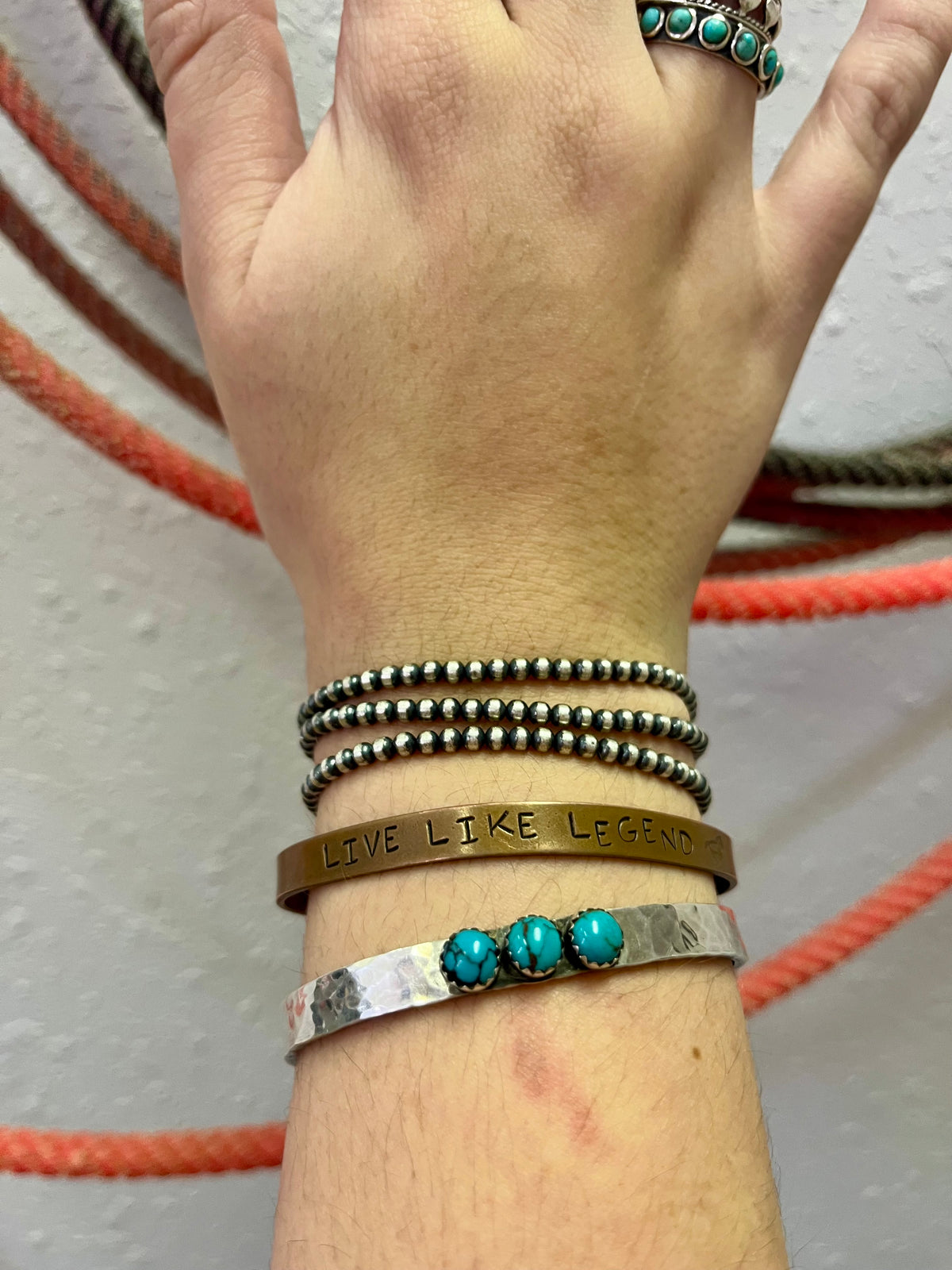 Sterling Silver Pearl Stacker Stretch Bracelet