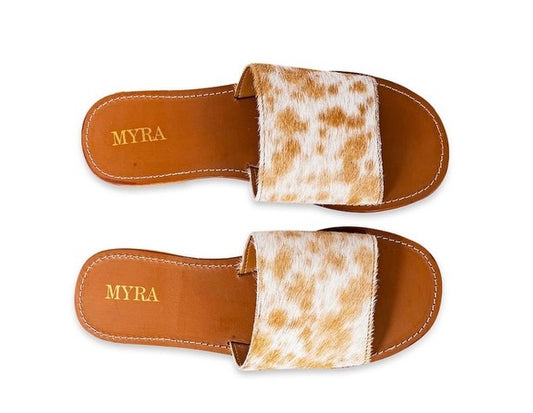 Hair on Hide Light & Caramel Sandals