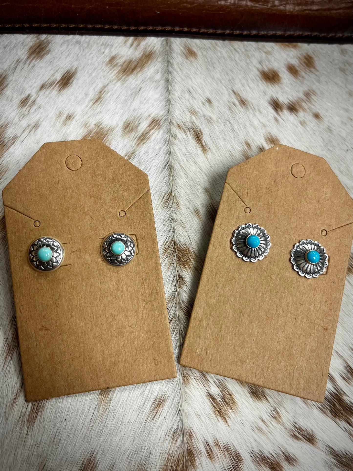 Mini Sterling Silver Concho Studs