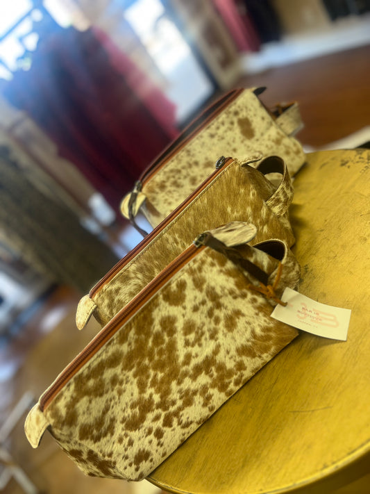 Cowhide Mini Toiletry Bag
