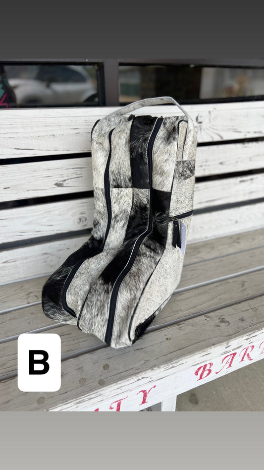 Cowhide Boot Bag
