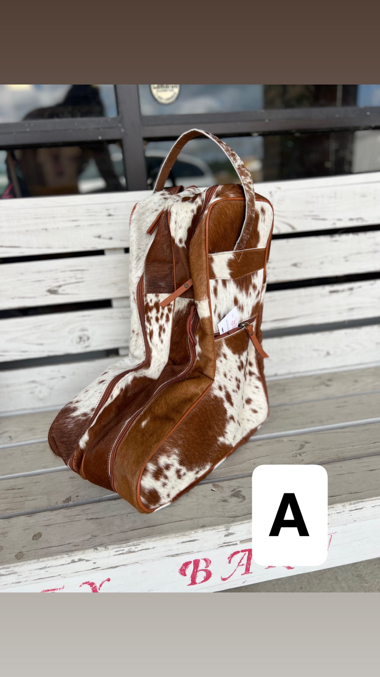 Cowhide Boot Bag