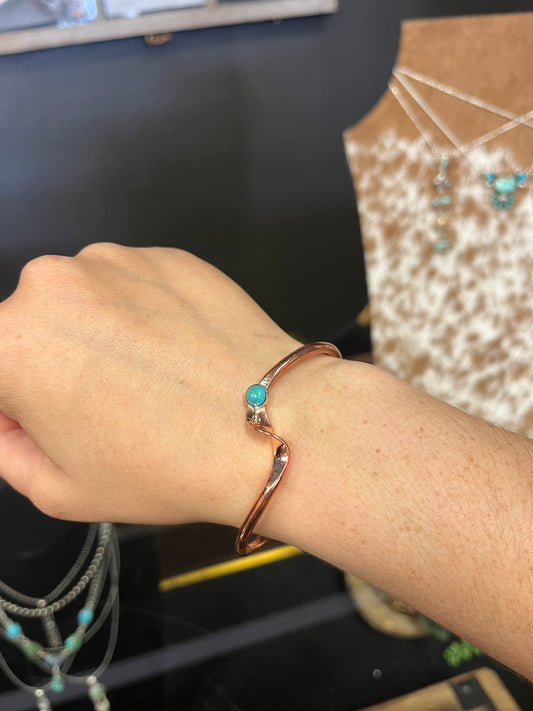 Kingman Copper Twist Cuff