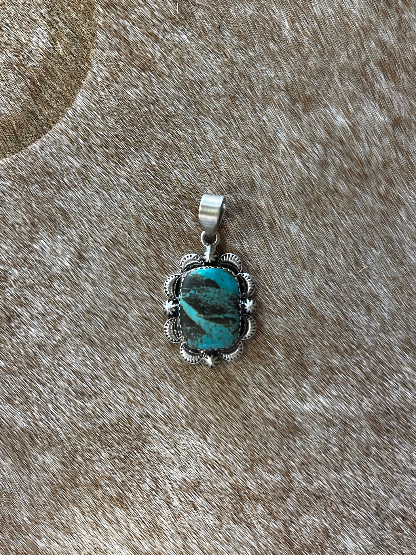 Number 8 Turquoise Pendant