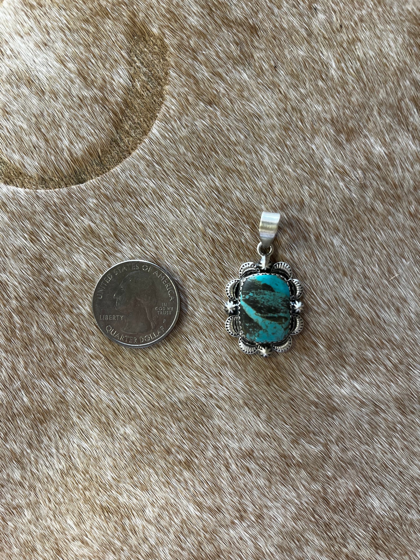 Number 8 Turquoise Pendant