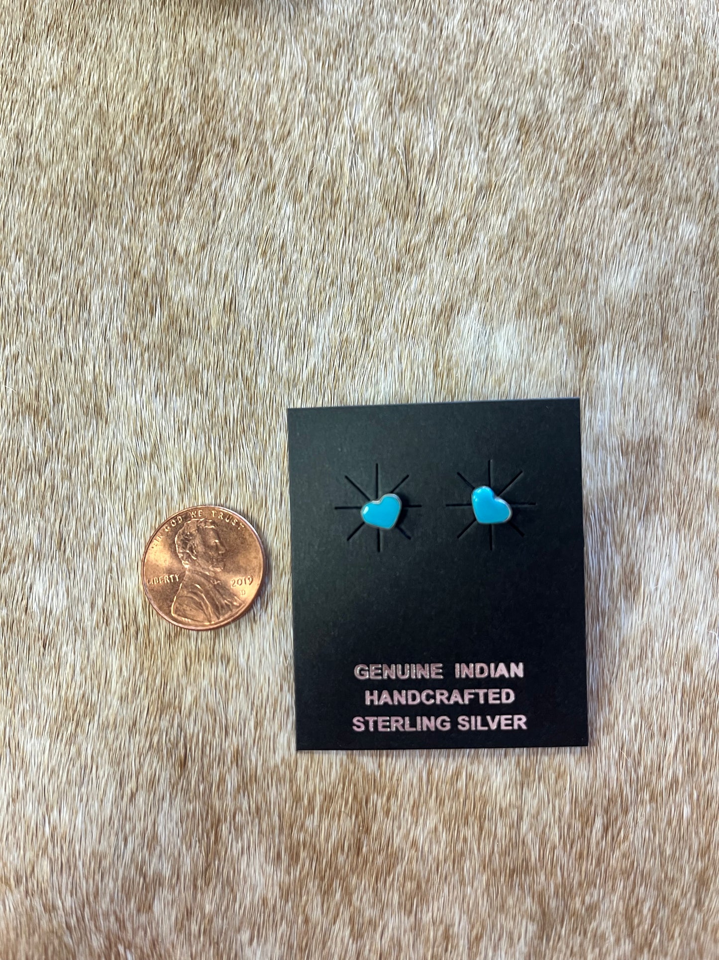Zuni Heart Studs
