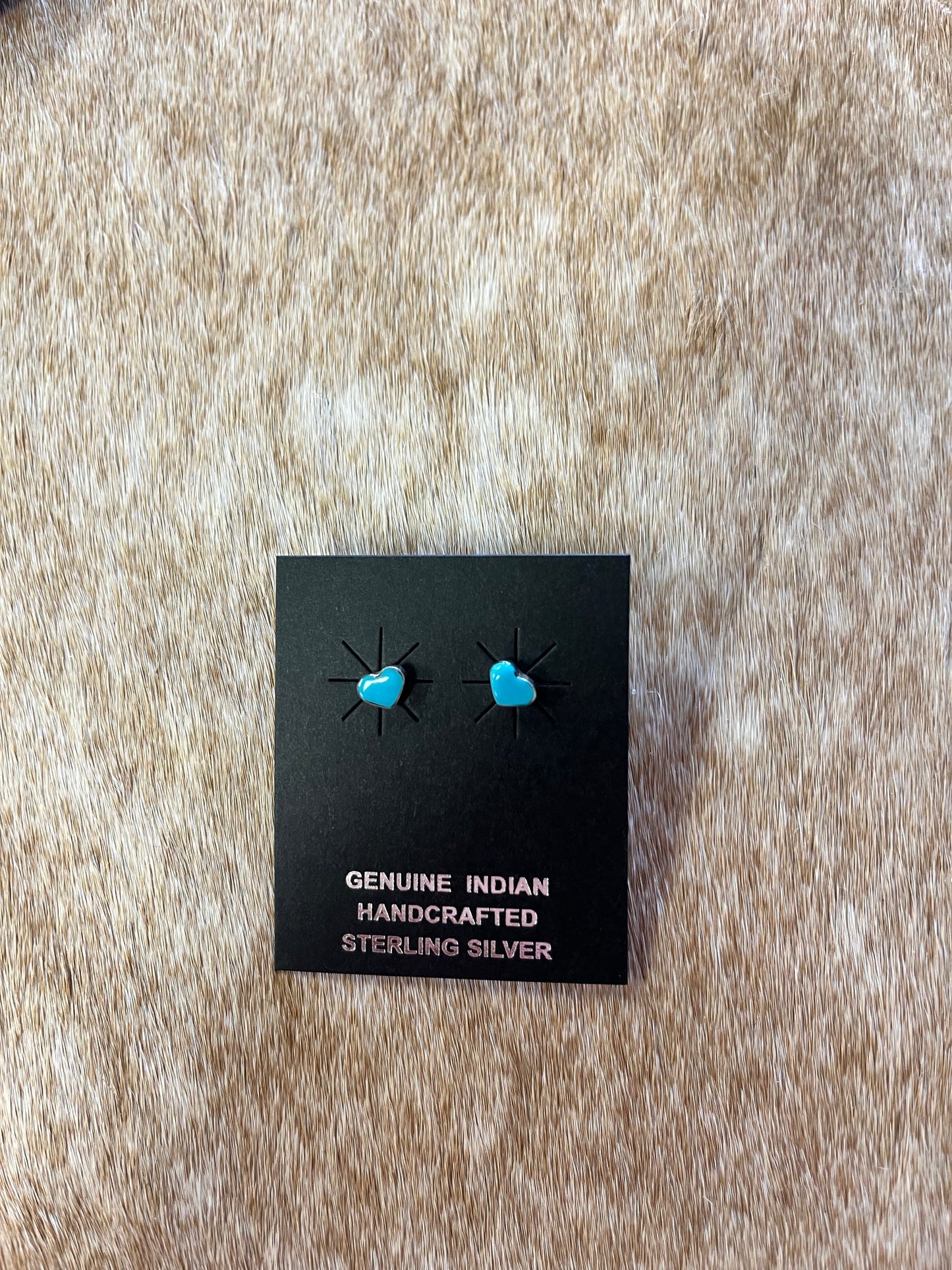 Zuni Heart Studs