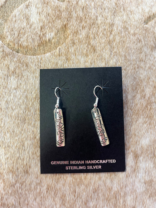 Sterling Silver Bar Earrings