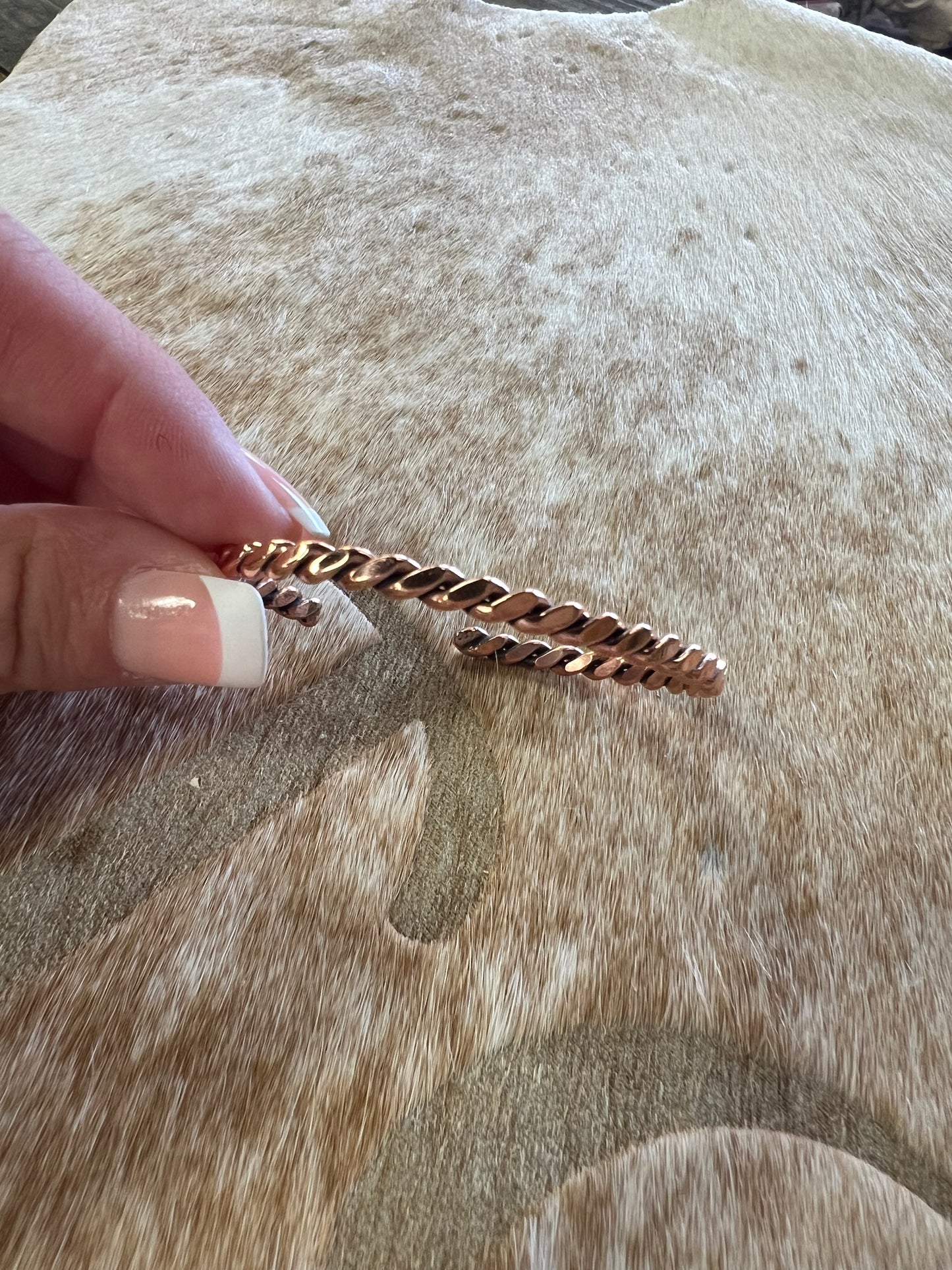 Copper Twist Cuff by Elaine Tahe