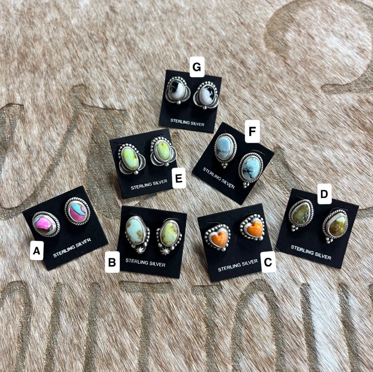 Sterling Silver Post Back Studs