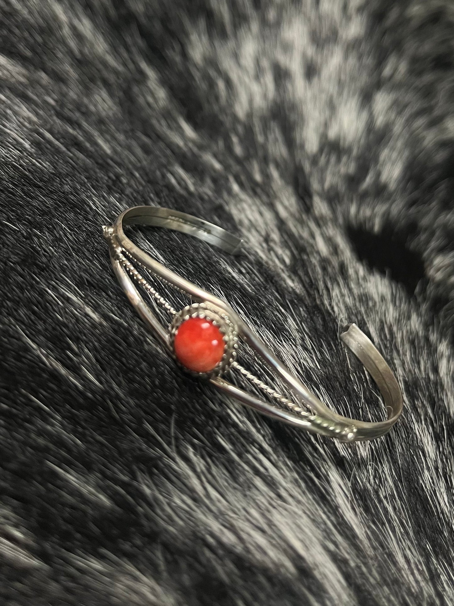 Esther White Red Spiny Cuff