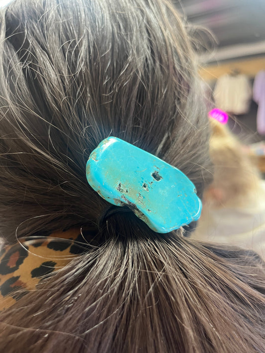 Turquoise Rock Ponytail Holder